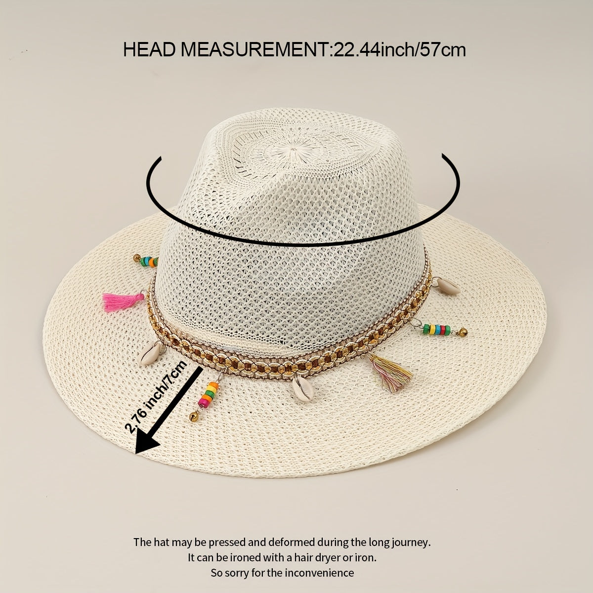 Men's Summer Straw Sun Visor Hat Big Eaves Outdoor Fishing Travel Beach Hat