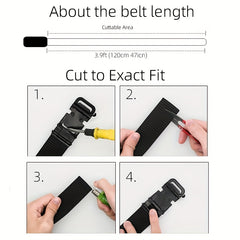 Men's Casual Canvas Nylon Belt with Smooth Buckle
