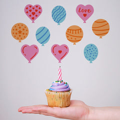 4pcs PET Hollow Out Stencils for Scrapbook Balloon, Christmas & Thanksgiving Cra