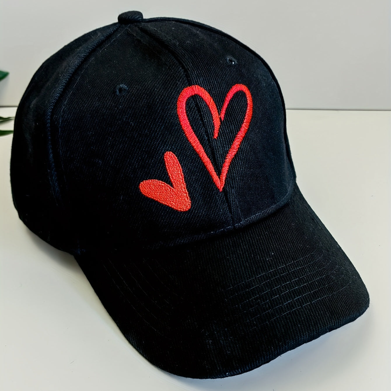 Heart Embroidery Baseball Cap Lightweight Sun Hat