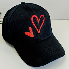 Heart Embroidery Baseball Cap Lightweight Sun Hat