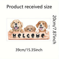 Dog Welcome Wood Sign for Front Door Outdoor Decor Home Porch Dogs Welcome