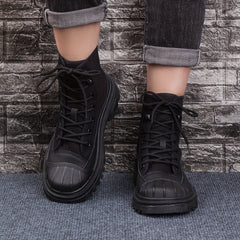 Women's Lace Up Chunky Heel Outdoor Boots