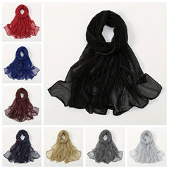 Thin Breathable Gauze Hijab Solid Shawl for Women