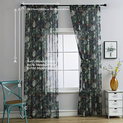 American Pastoral Floral Printed Curtains Soft Cotton and Linen Window Yarn