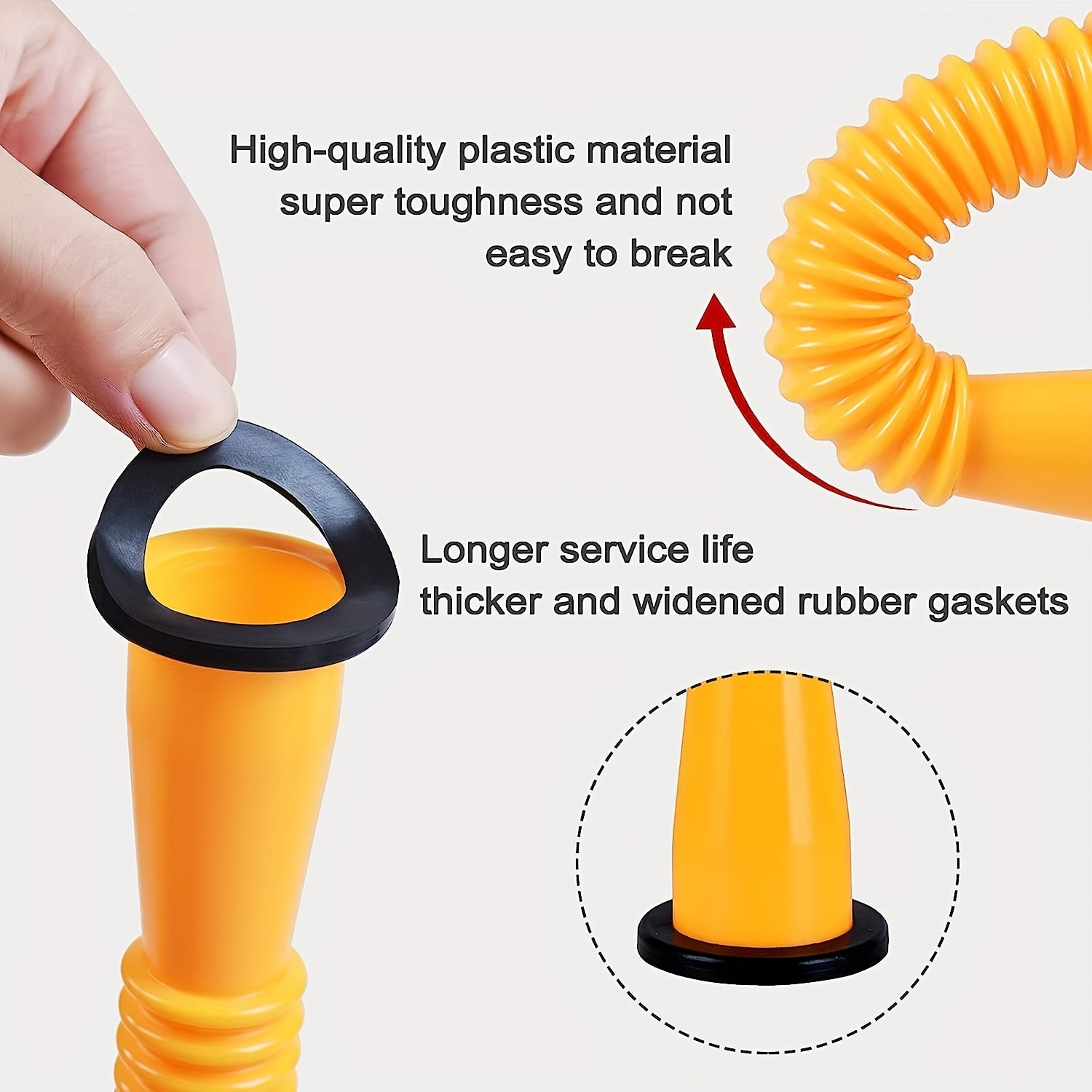 Gas Can Spout Replacement Flexible Pour Nozzle for 3.79-37.85 L Cans