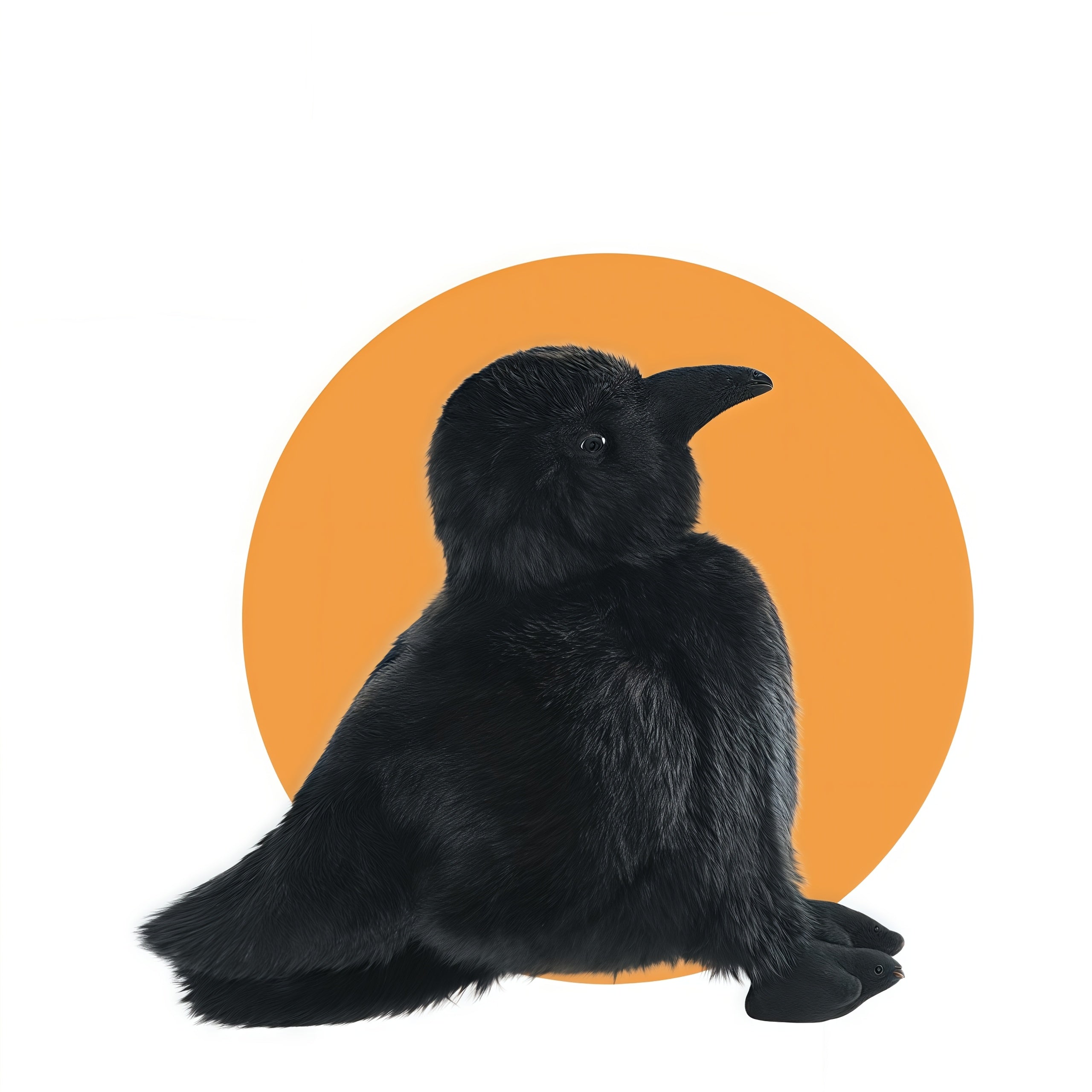 Realistic Plush Crow Toy Soft Fluffy Stuffed Animal - 3 Sizes & Styles