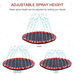 Pet Splash Sprinkler Pad for Dogs & Cats, Paw Print Design