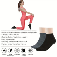 4 Pairs Women's Non-slip Yoga Pilates Socks Elastic Dance Training Socks