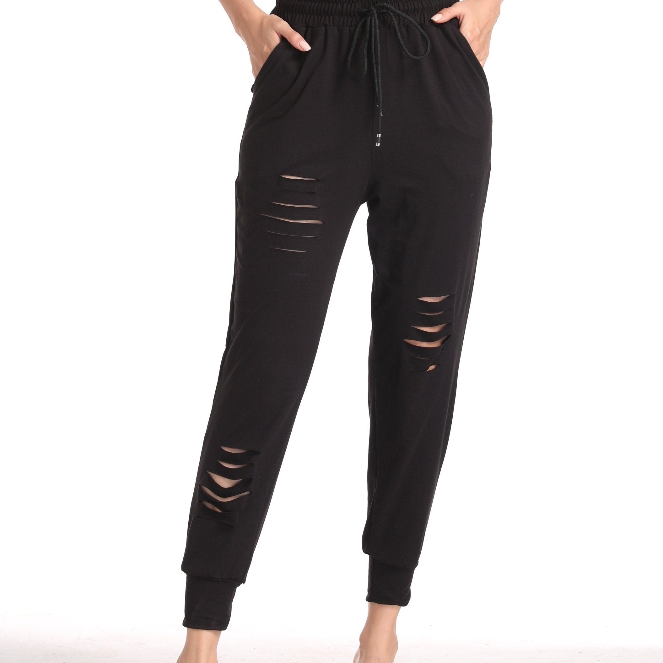 Women's Hollow Loose Yoga Running Trousers Breathable Sports Fitness Pants