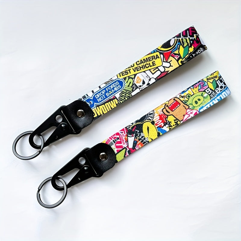 Anime Graffiti Keychain for Car Motorcycle Backpack Decoration