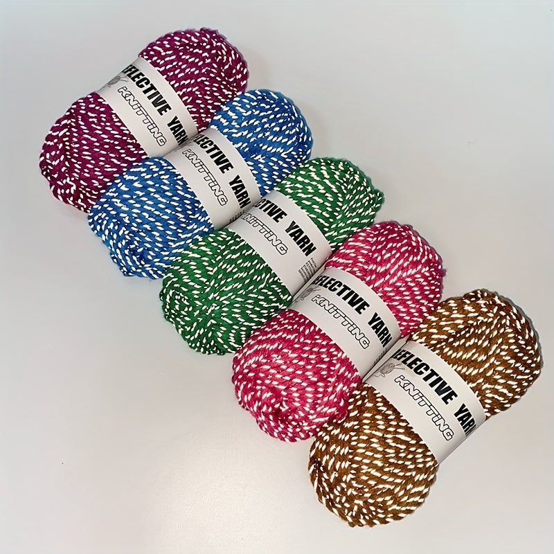 Reflective Yarn 100 Acrylic 50g Sparkle Yarn for Hand Knitting Carpet Sweater
