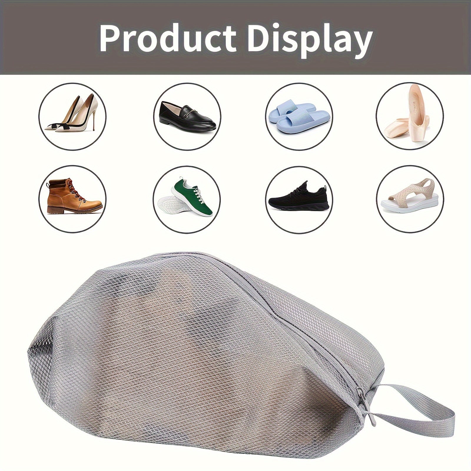 Waterproof Shoe Storage Bag with Handle, Travel Shoe Packing Bag