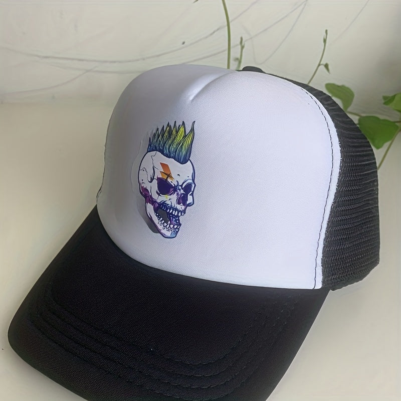 Skull Element Mesh Baseball Cap Sun Hat