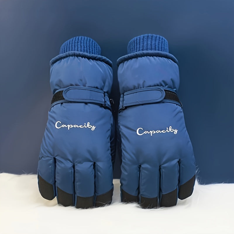 Men's Windproof Touch Screen Winter Gloves Thickened Warm Outdoor Cold Weather