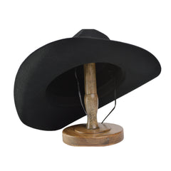 Men's Tweed Cowboy Hat Metal Buckle Wool Retro Knight Hat