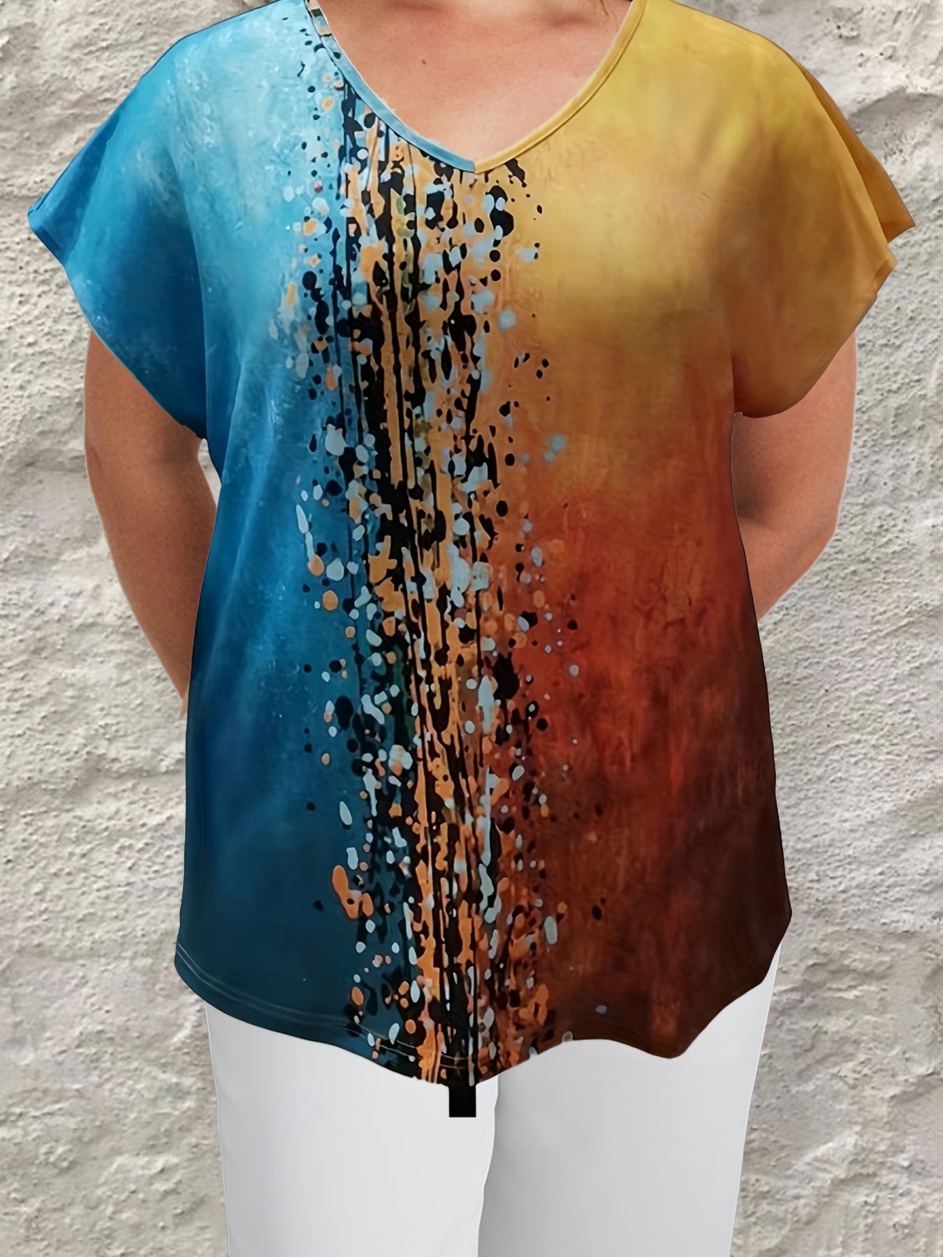 Colorblock V-Neck Tank Top for Women