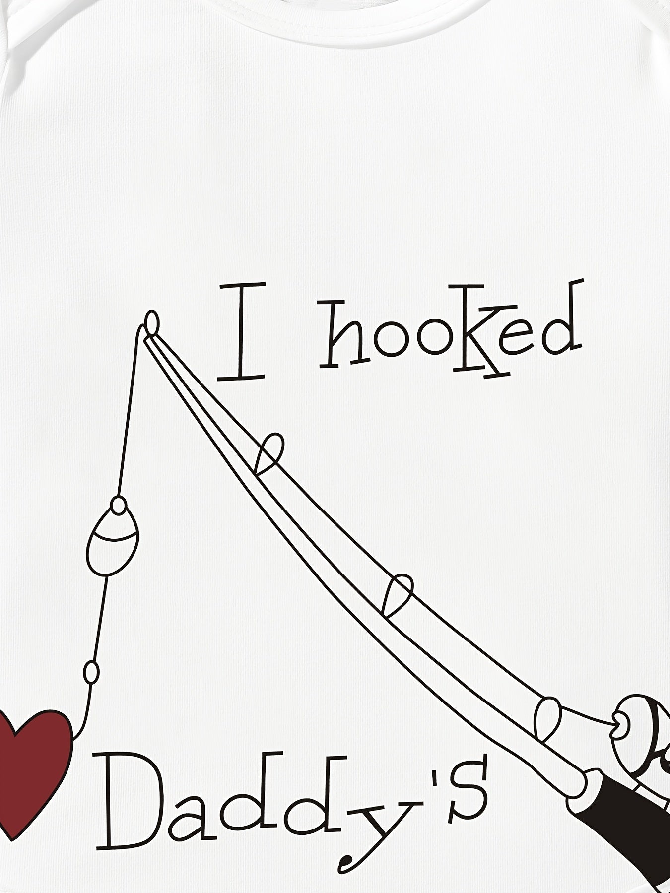 Baby Boys Casual Hooked Daddy's Heart Onesie