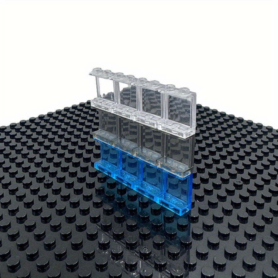 20pcs 1x2x2 Clear Transparent Bricks Panel Window Frame Building Block Toys