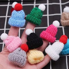 5pcs Mini Knitted Woven Hats Woolen Thread Accessories
