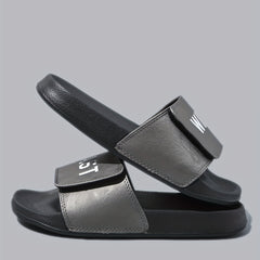 Men's Hook And Loop Fastener Slides Casual Non Slip Slippers