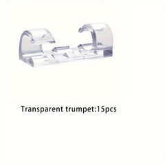 15pcs Mesh Cable Management Clips Wall Wiring Tool
