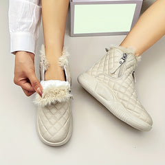Thick Fleece Winter Snow Boots with Side Zipper
