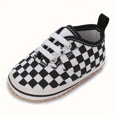 Plaid Sneakers Baby Boys Lightweight Non Slip Shoes Indoor Outdoor Walking