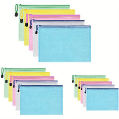 15pcs Colacoo Mesh Zipper Pouch Plastic Zipper Bags