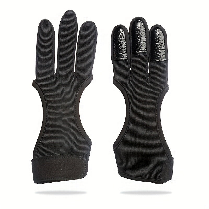 1pc Archery Gloves Shooting Leather Three Finger Protector Gear