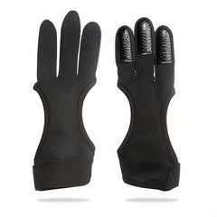 1pc Archery Gloves Shooting Leather Three Finger Protector Gear