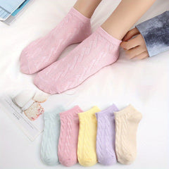 5 Pairs Kids Short Socks, Breathable & Comfortable Students Socks for Summer