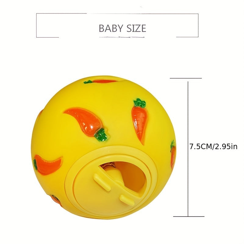 Small Pet Carrot Graphic Food Leaking Ball Rabbit Toy
