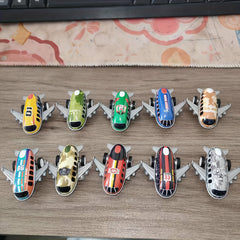 10pcs Mini Plastic Airplane Set Inertia Driven Party Favor Christmas Halloween