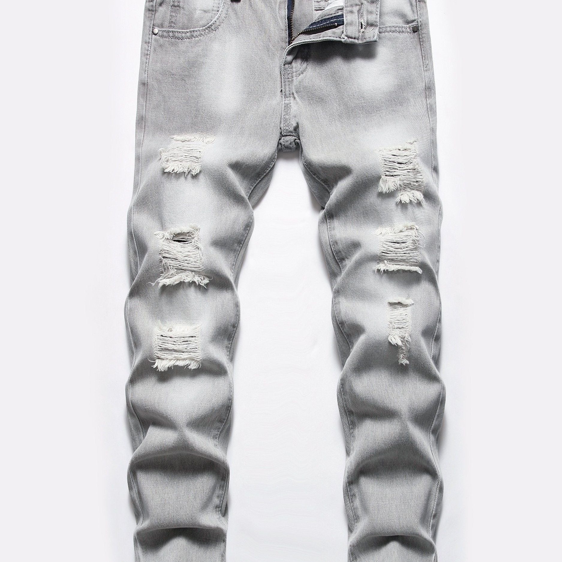 Boys Ripped Jeans Distressed Denim Pants Kids Clothes