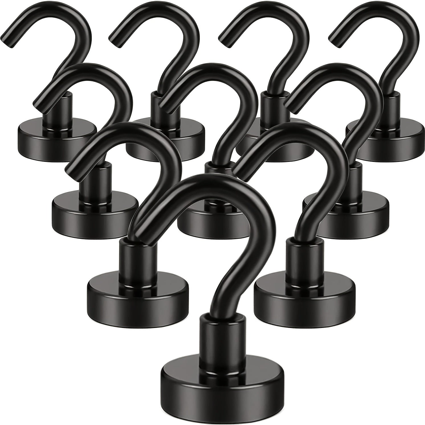 10pcs Magnetic Hooks 25Lbs Strong for Kitchen Home Office Garage