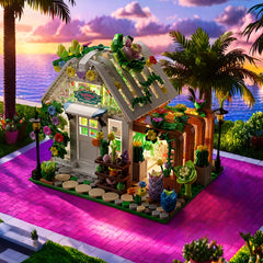 Village Inn Model Kit with LED Light for Adults and Teenagers 6 Years Old