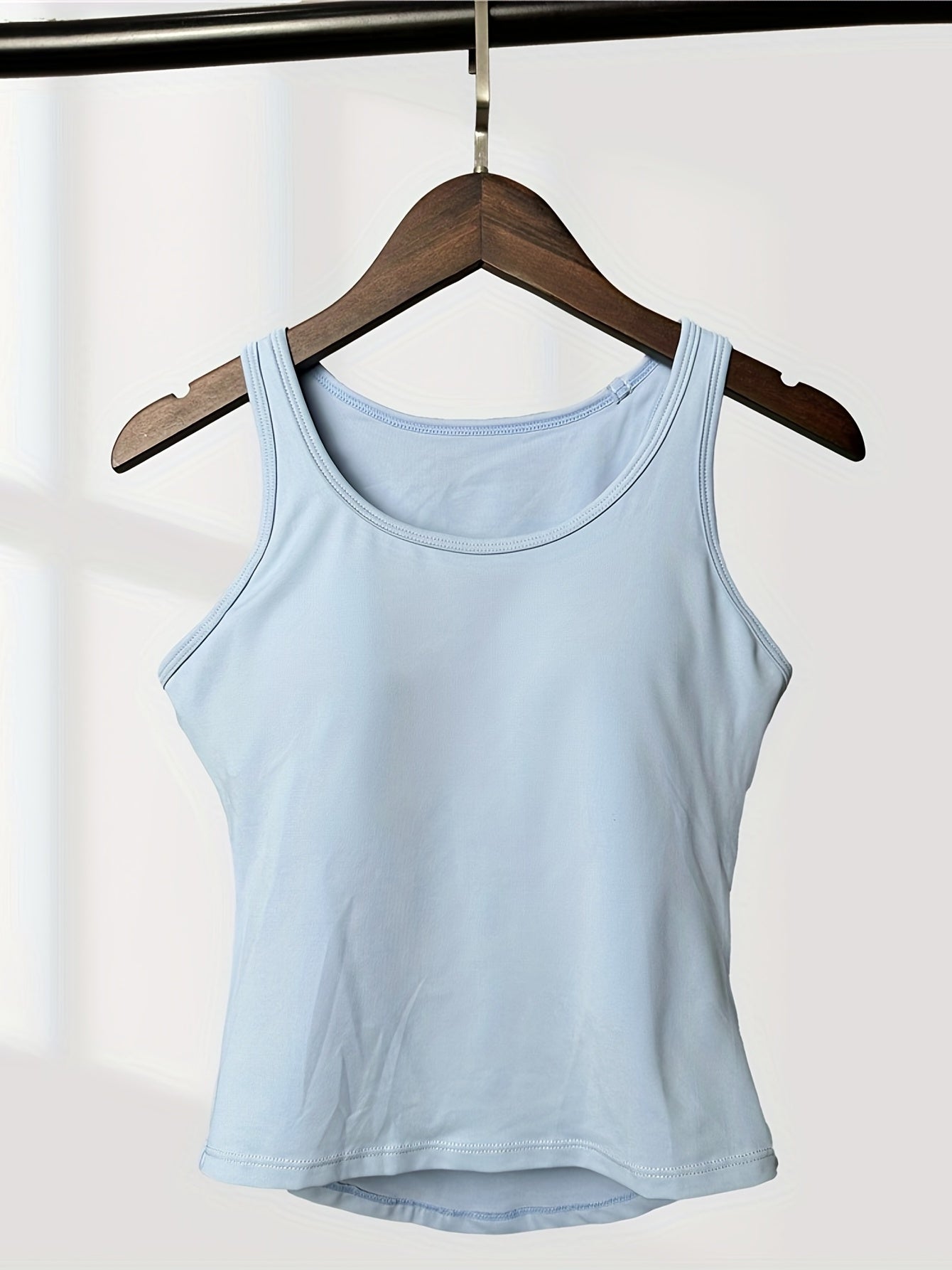 Women's Padded Sports Tank Top Workout Running Fitness Yoga Sleeveless Shirts