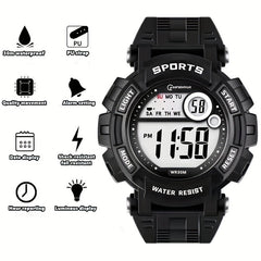 Outdoor Sports Electronic Watch with Function Alarm