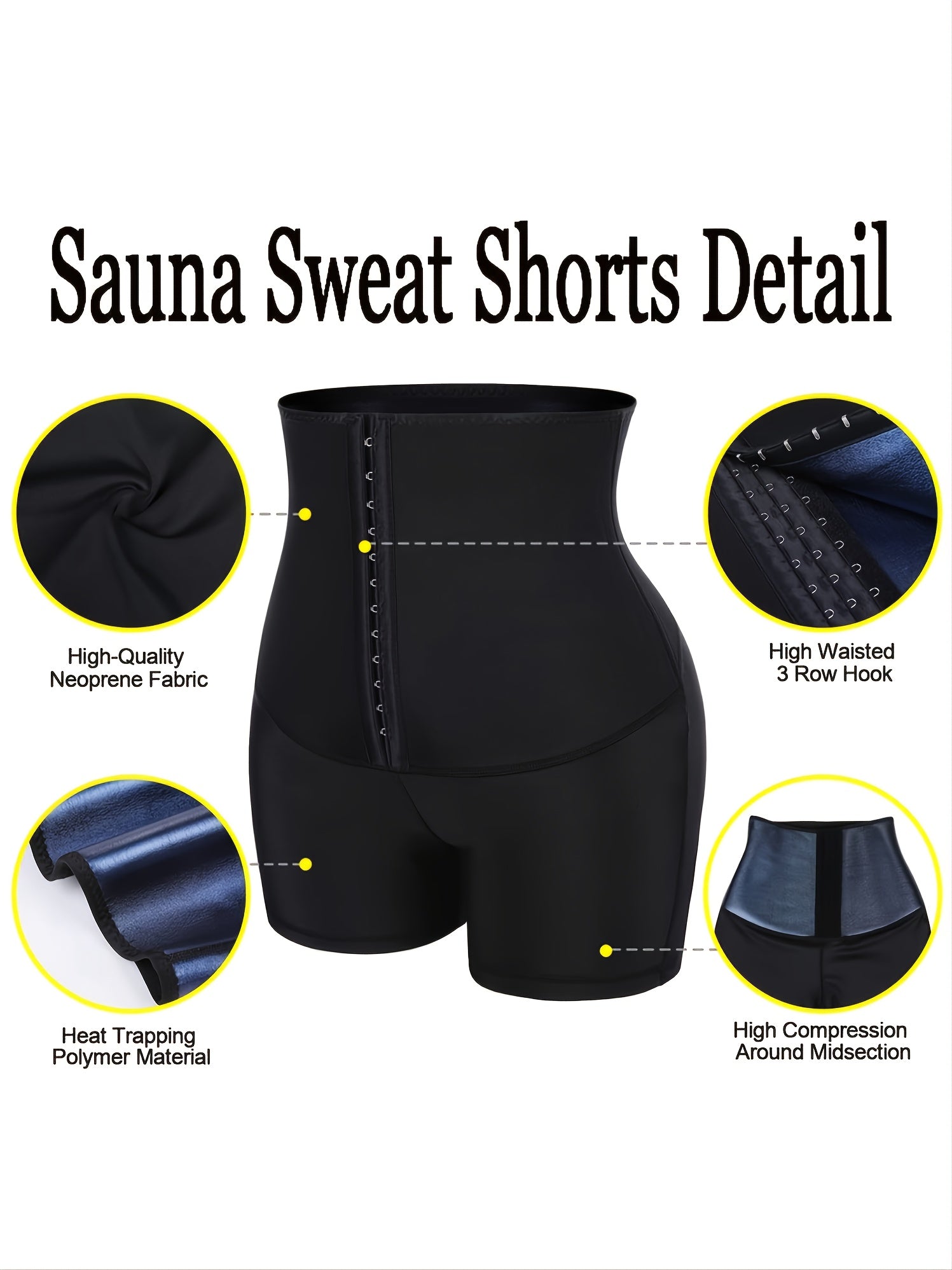 Slimming Neoprene High Waist Shorts - Sweat Sauna Effect