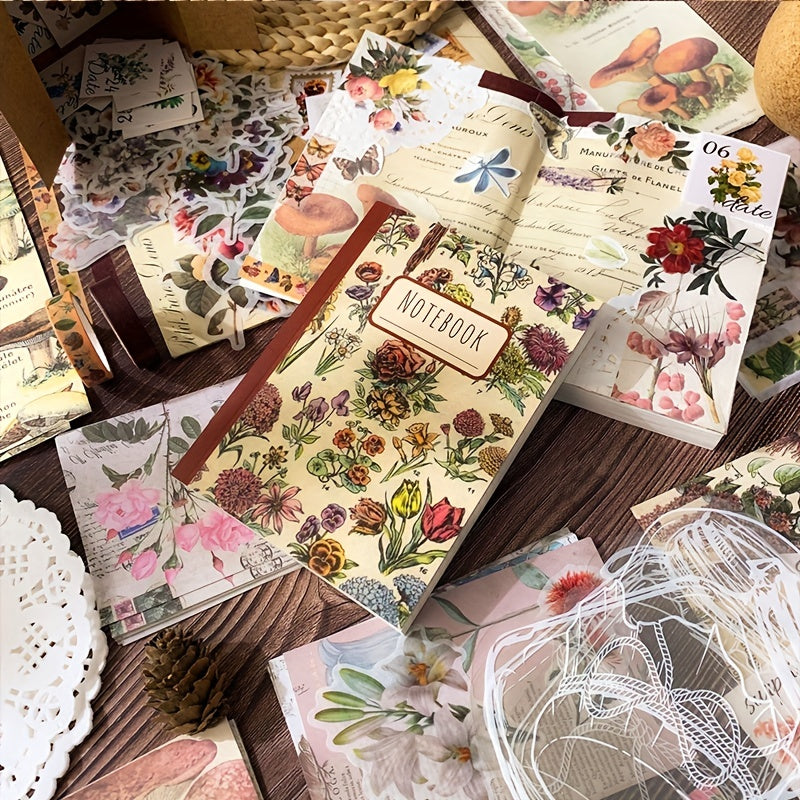 Journal Sticker 265 Pieces Set DIY Scrapbook Retro Hand Account Material Art