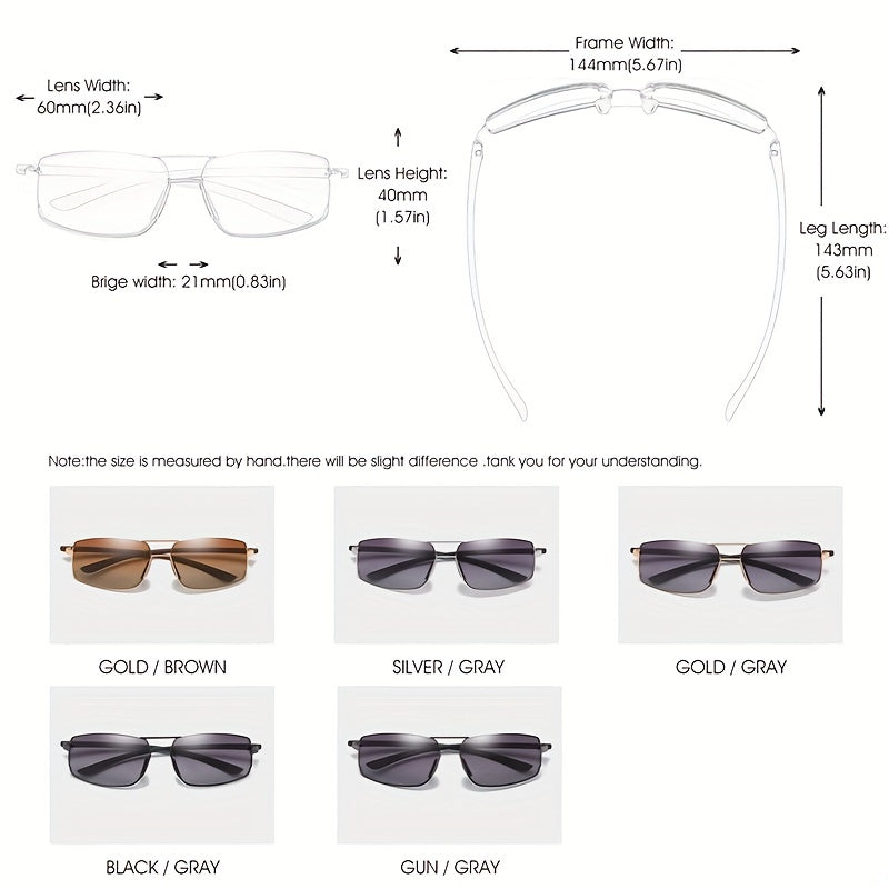 RENEKTON Men's Stainless Steel Sunglasses Frameless Series 128