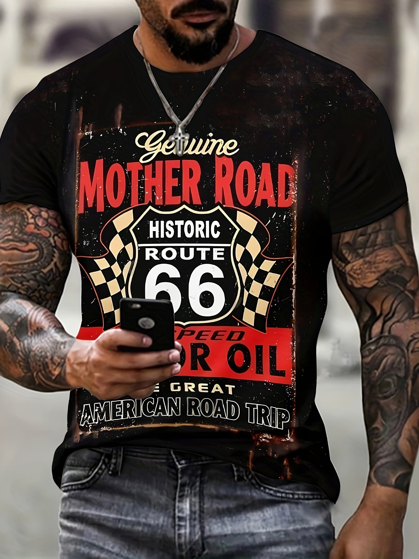 Men's 3D Print Casual Tee for Summer