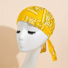 Unisex Paisley Print Durag Skull Cap Hip Hop Biker Motorcycle Bandana