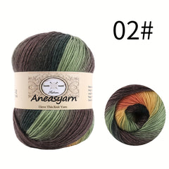 Wool Yarn Rainbow Line for Crochet Knitting 100g
