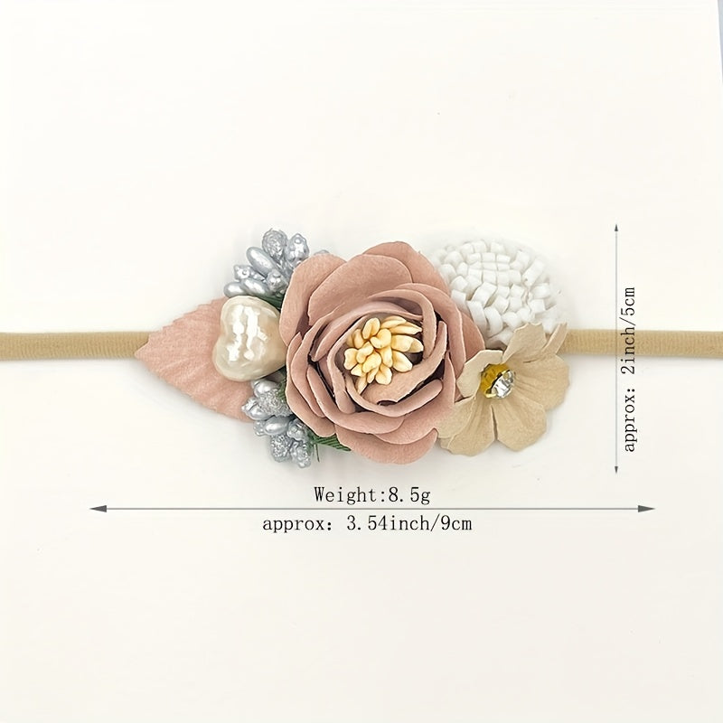 3 Piece Flower Hair Band Set for Baby Girls - Choose Your Style