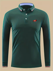 Men's Casual Lion Print Polo Shirt