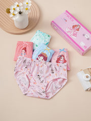 5pcs Girls Princess Cotton Brief Underwears