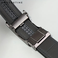 Men's Cowhide Leather Business Belt With Automatic Buckle