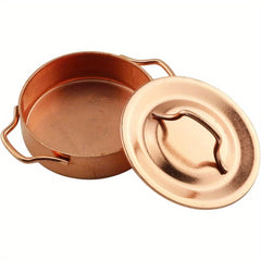 1:12 Dollhouse Miniature Cookware Set Metal Frying Pan & Copper Tart Pans